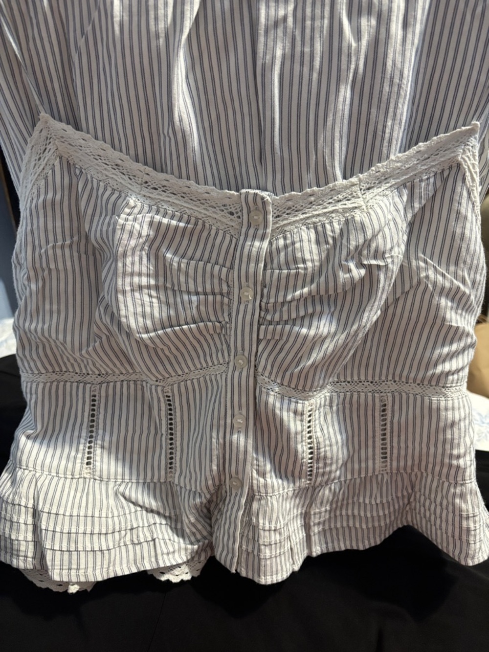 American Eagle Outfitters White Ruffled High-Waist Maxi Skirt - Picture 4 of 4
